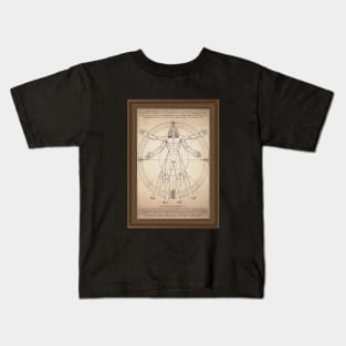 Vitruvian Man - Anime Stickers Kids T-Shirt